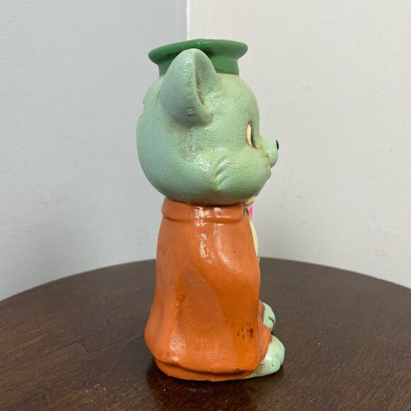 Vintage Norleans Graduation Cat Ceramic Bank Japan Kitchy - Picture 4 of 8